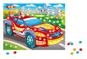 МОЗАИКА ИЗ ПУГОВИЦ. Формат А5. МАШИНКА (Арт. М-7337)