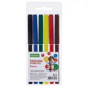 Фломастеры /ECO/ 6 цв. Pets story в блистере с европодвесом