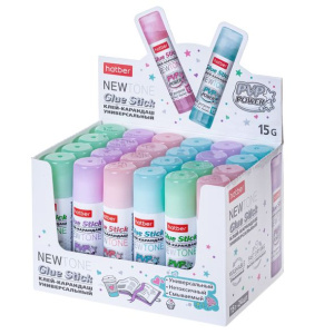 Клей-Карандаш Hatber-NEWtone-   15гр в картонной Дисплей-витрине