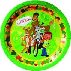 Тарелка бум. /ПРОСТОКВАШИНО/, 23см, 6шт., Союзм/ф