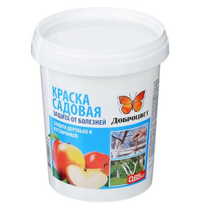 Краска садовая 0,65л, Доброцвет, известь природная