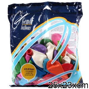 82703  ШАРИК НАДУВНОЙ 7/ ПАСТЕЛЬ АССОРТИ УП-100ШТ