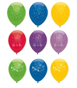 Воздушный шарик /Детский/ ассорти 3 дизайна (50 шт.,диаметр 12 д./29 см.)