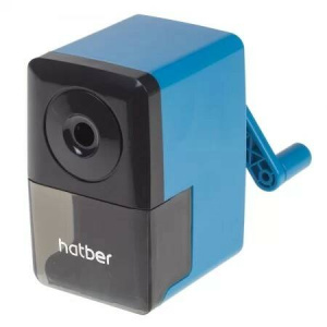 Точилка Hatber Механическая 88х54х100мм с 1-м отверстием в прозрачном ПВХ-боксе