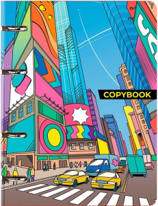 Тетрадь с кольцевым механизмом, 120 л. клетка, арт. 61519/ В КРАСКАХ /мягкий переплёт, обложка - выб