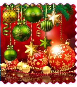 Мини открытка НГ Без надписи 5-05-0070