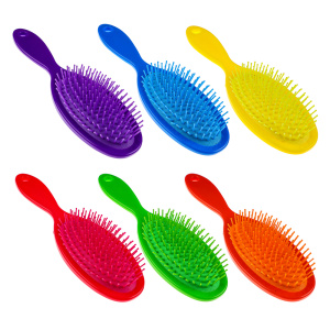 ЮНИLOOK Расческа массажная, пластик, 22х7см, 6 цветов (10702070/070225/5054138, Китайская Народная Р