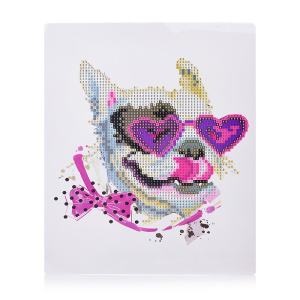 Алмазная мозаика с мольбертом,21х25 см, 1 дизайн, частичная выкладка,  ОПП упаковка.