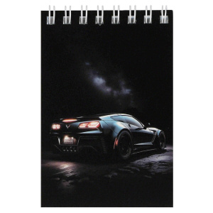 Блокнот, А7, 40 л, арт. 73412 СИТИ-ДРАЙВ / Блок - белый офсет 65 г/м², клетка, гребень по короткой с