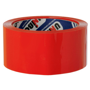 Клейкая лента упаковочная Unibob, 48мм*66м, 45мкм, красная 30268