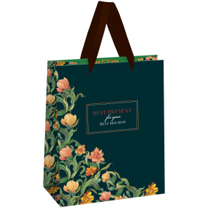 Пакет подарочный 18*23*10см MESHU /Grace/, фольга, блестки,   матовая ламинация MS_61678 (10131010/2