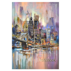 Записная книжка арт. 61616 МЕГАПОЛИС / 140х200 мм, 80 л., твёрдый переплёт, полноцветная печать, выб