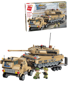 Конструктор пластик. Танковый транспортер (829 дет., в коробке) ( Арт. 22015Q)
