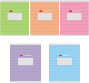 Тетрадь 48л А5ф клетка 65г/кв.м на скобе глянц. ламин. 5 диз.в блоке скругл.углы серия -Constructor-