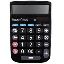 Калькулятор настольный 12 pазр.  /Darvish/ двойное питание 160*106*18,5мм