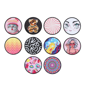 ЮНИLOOK Зеркало карманное, стекло, пластик, d6,8см, 10-12 дизайнов