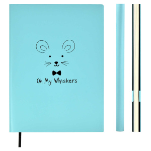 Записная книжка, А6+, арт. 52531/ 20 МЫШКА (135x188 мм, 56 л., мягкий переплёт, ниткошвейный, шелког