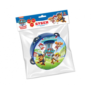 Игрушка деревянная бубен Щенячий Патруль 1 шт. в пак. Буратино в кор.90шт