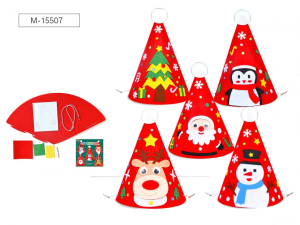 Набор для творчества из текстиля Chirstmas hat, 5 дизайнов в ассортименте, ОПП-упаковка
