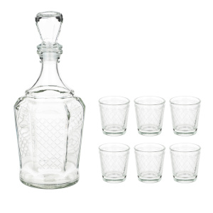 Набор графин 0,5л + 6 стопок 50мл, стекло