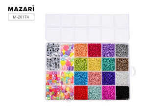 Набор бусин и бисера для творчества № 19, ПВХ-упаковка