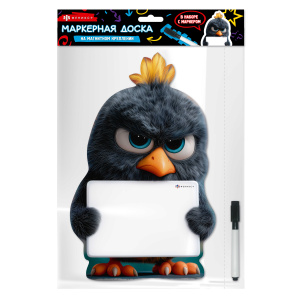 Магнитная доска c полем для рисования и письма арт. 73036/ 50 ОПАСНЫЙ ПТЕНЕЦ ( 20,1х31,6 см, мелован