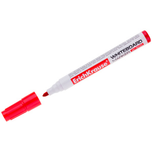 Маркер для досок ErichKrause® W-500, цвет чернил красный (в коробке по 12 шт.)