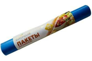 15460 Пакеты для заморозки, 25х35см, 3л, 30шт, EuroHouse (15460 из короба 1/30)