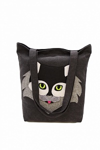 5027 Сумка Кот под формат А4 (черный)