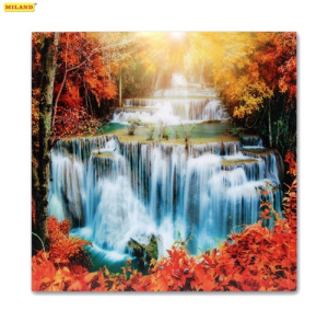 Картина на /стекле/ Осенний водопад (30х30) УД-4009