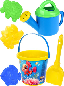 НАБОР №115 (ВЕДРО №8 (0.85л.) МОРСКИЕ ЖИТЕЛИ 1+лопат.22, лейка, 3форм (арт. НАБ-4798)