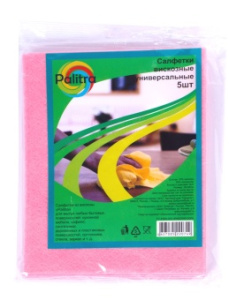 Салфетки вискоза 30х38см универс. набор 5шт. PALITRA (эн)