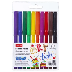 Фломастеры Hatber 10 цв.  COLOR TOUR в блистере с европодвесом