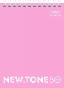 /Premium/ Блокнот 80л А6ф клетка Бумага Офсетная 80г/кв.м перфорация на отрыв Обложка мел.картон гля