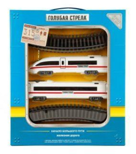 Ж/д Голубая стрела Скоростной поезд, 14дет., свет, звук