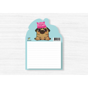 Блокнот фигурный горизонтальный собака НФ-00007118