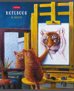 Тетрадь 48л А5ф клетка 65г/кв.м на скобе  5 диз.в блоке скругл.углы серия -Узнай себя!- Выпуск №1(Lu
