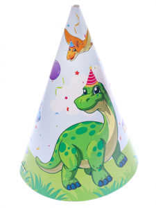 Колпак Динозавр (16 см, 6 шт, без хэдера)  ШН-6901