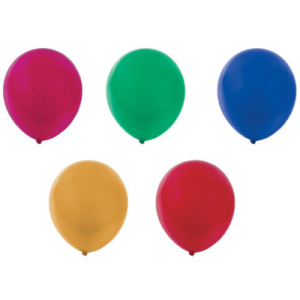 Шары воздушные ЗОЛОТАЯ СКАЗКА, 10/ (25 см), КОМПЛЕКТ 10 штук, металлик, ассорти 5 цветов, пакет, 105