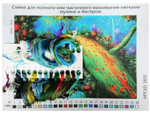 Вышивка крестом. Павлины - набор для вышивания крестом (1831)