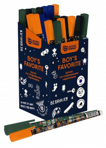 Ручка гел. Schoolformat BOY'S FAVORITE 0,5 мм синий /пиши-стирай/