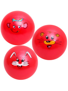 Мяч детский (15см,35гр) /Мордашка/, микс (Арт. XQ-11) кратно 10