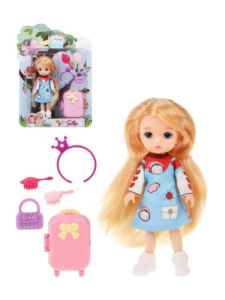Игр. наб. /Туристка/, в компл. кукла, предм. 5 шт, блистер