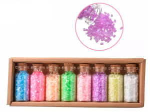 Набор бисера № 3, 8 цветов x 13 г, стеклянная колба / картонная коробка