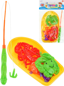 Рыбалка пластиковая (36х19,5 см) /Удачный улов/(7 рыб.,удочка,лодка,в пак.) ( Арт. 2233813)