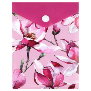 Папка для документов пластиковая Феникс+, арт. 72380/ 12 РОЗОВАЯ МАГНОЛИЯ (полипропилен, формат А6, 
