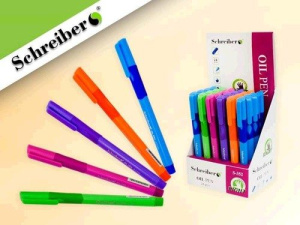 Ручка шариковая с чернилами на масляной основе, 0.7 mm, цвет чернил - СИНИЙ 5 цветов корпуса в ассор