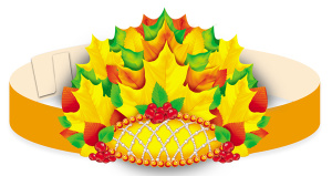 МА-13777 Маска-ободок. Кленовые листья осенние  (УФ-лак)