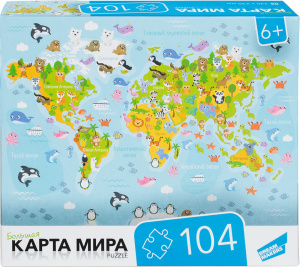 Игра детская настольная /104 Карта мира/