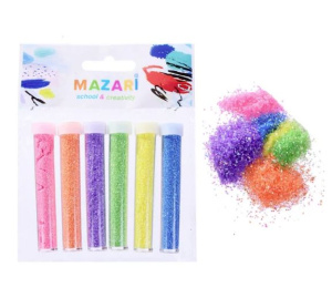 Набор блёсток декоративных, 6 цветов х 4 г, в пластиковых тубах, ОПП-упаковка с европодвесом